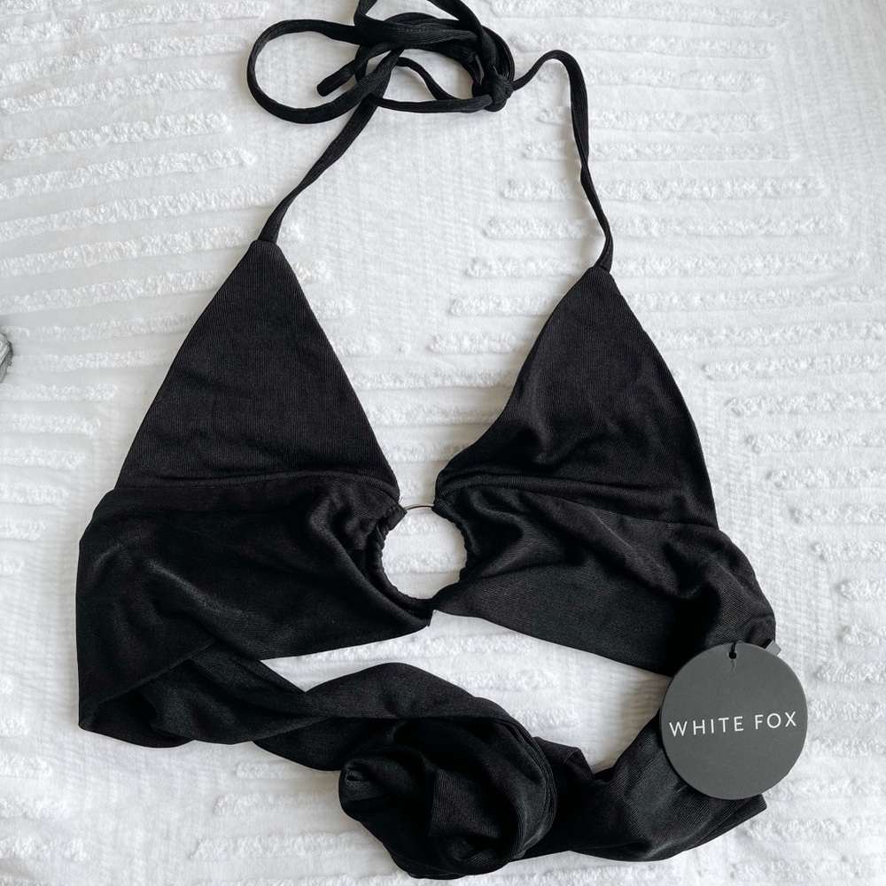 WHITE FOX Hearts On Fire Crop Black